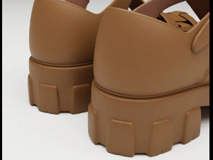 Chunky Sandals Prada Set Collection 3D Model