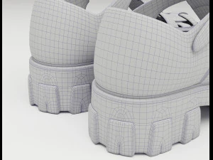 Chunky Sandals Prada Set Collection 3D Model