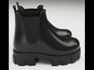 Boots Chelsea Prada Black 3D Model