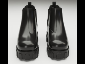 Boots Chelsea Prada Black 3D Model