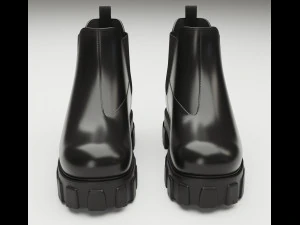 Boots Chelsea Prada Black 3D Model