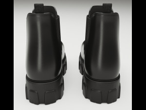 Boots Chelsea Prada Black 3D Model