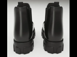 Boots Chelsea Prada Black 3D Model