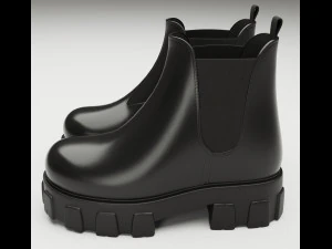 Boots Chelsea Prada Black 3D Model