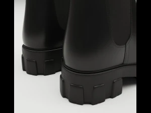 Boots Chelsea Prada Black 3D Model