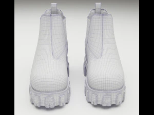 Boots Chelsea Prada Black 3D Model