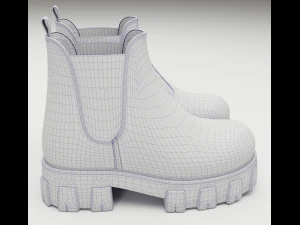 Boots Chelsea Prada Black 3D Model