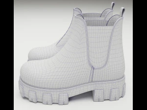 Boots Chelsea Prada Black 3D Model