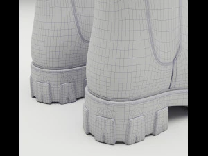 Boots Chelsea Prada Black 3D Model