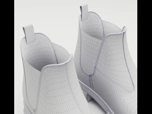 Boots Chelsea Prada Black 3D Model