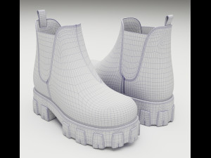 Boots Chelsea Prada 3D Model