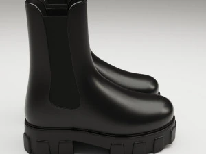 Prada monolith leather boots 3D Model