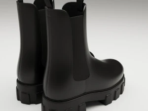 Prada monolith leather boots 3D Model