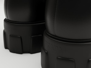 Prada monolith leather boots 3D 模型