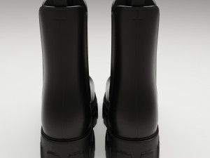 Prada monolith leather boots 3D 模型