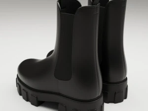 Prada monolith leather boots 3D Model