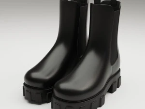 Prada monolith leather boots 3D Model