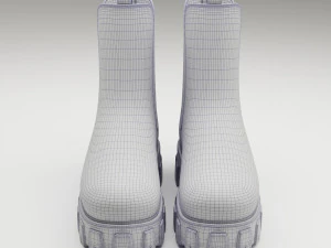Prada monolith leather boots 3D Model