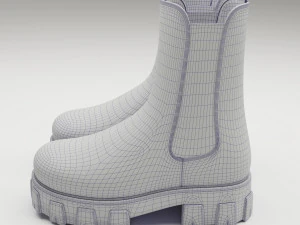 Prada monolith leather boots 3D Model