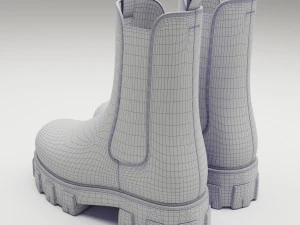 Prada monolith leather boots 3D Model