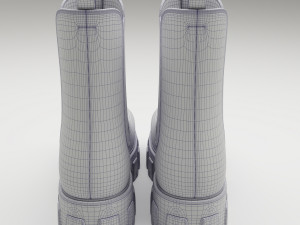 Prada monolith leather boots 3D 模型