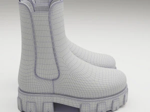 Prada monolith leather boots 3D Model