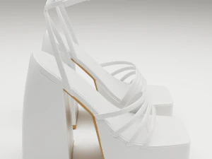 Heels prettylittlething white 3D Model