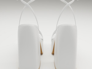Heels prettylittlething white 3Dモデル