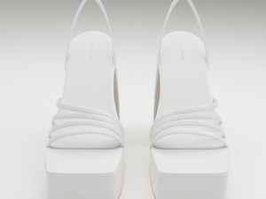 Heels prettylittlething white 3Dモデル