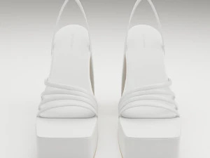 Heels prettylittlething white 3D Model