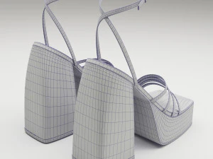 Heels prettylittlething white 3D Model