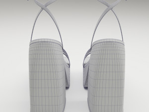 Heels prettylittlething white 3Dモデル