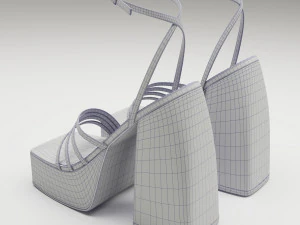 Heels prettylittlething white 3D Model