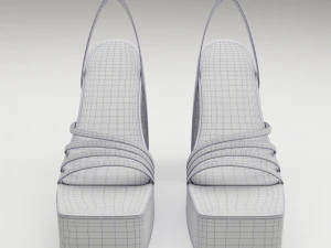 Heels prettylittlething white 3D Model