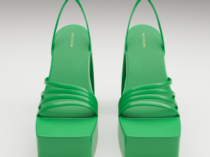 Heels prettylittlething green 3D 모델
