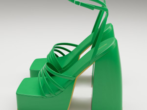 Heels prettylittlething green 3D 모델