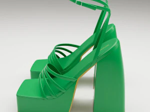 Heels prettylittlething green 3D Model