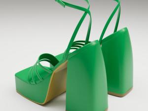 Heels prettylittlething green 3D 모델