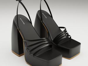 Heels prettylittlething black Modèle 3D