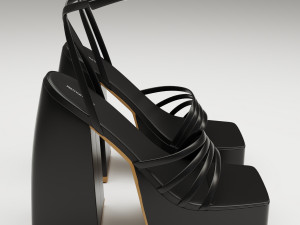 Heels prettylittlething black 3D Modell