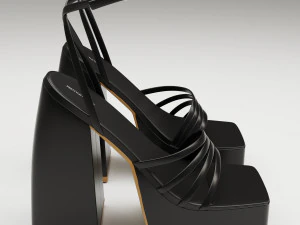 Heels prettylittlething black 3D Model
