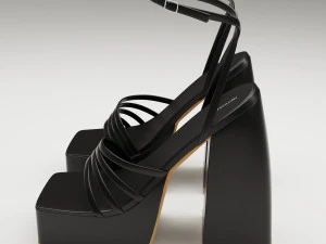 Heels prettylittlething black 3D Model