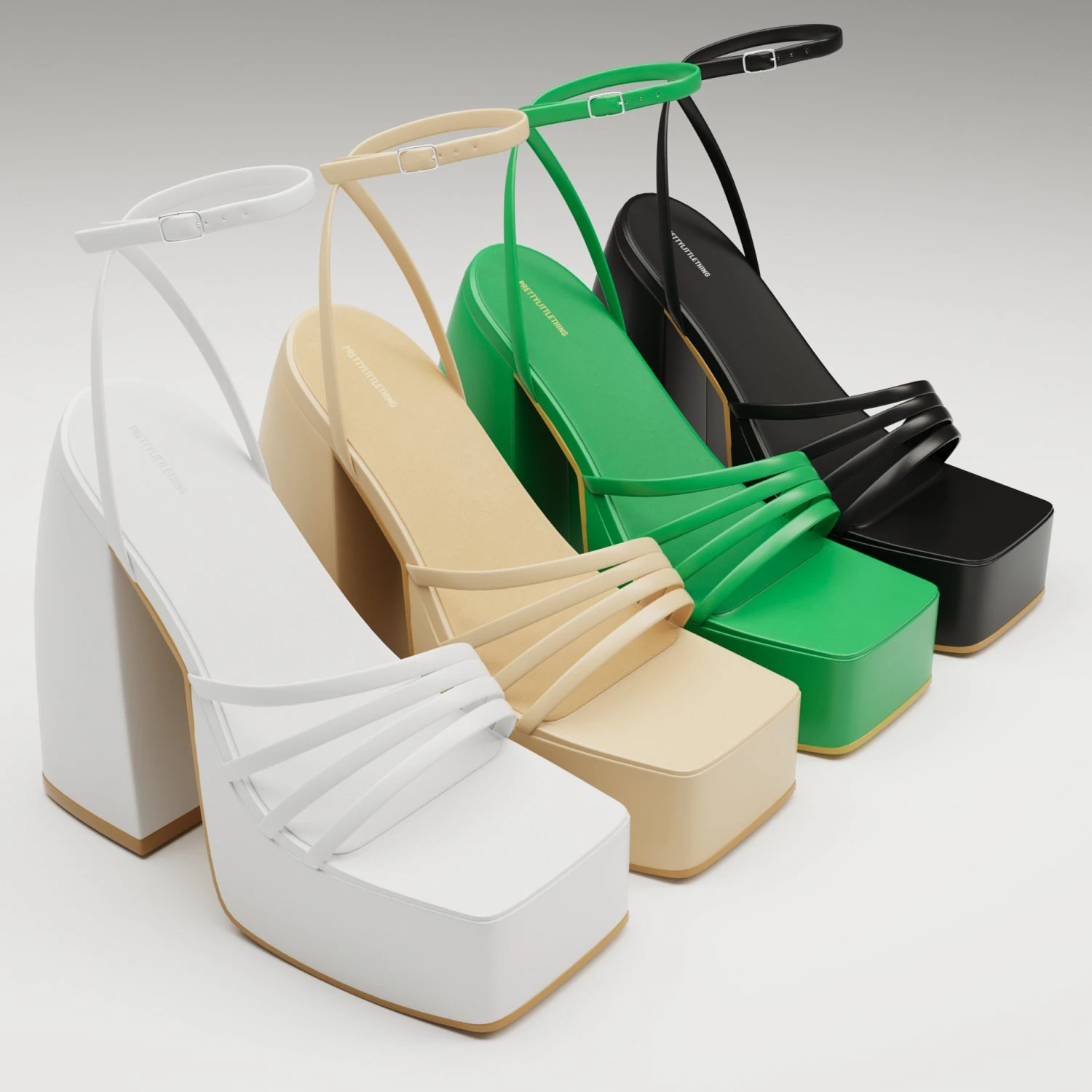 Heels prettylittlething collection set 3D Model .c4d .max .obj .3ds .fbx .stl .blend 