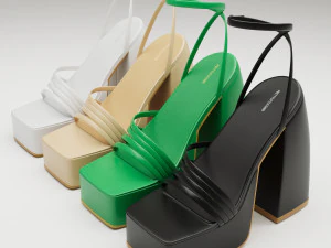 Heels prettylittlething collection set 3D Model