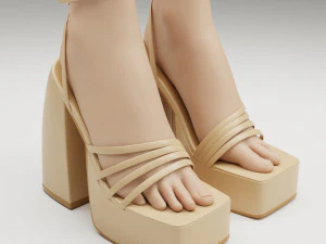 Heels prettylittlething collection set 3D Model