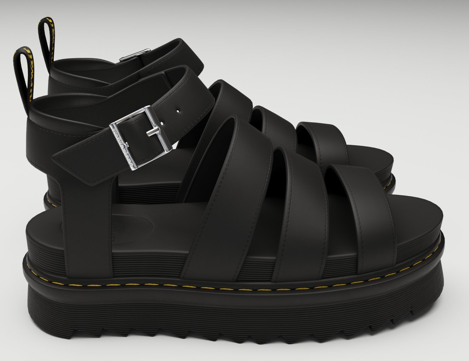 Blaire Hydro Leather Strap Sandals Dr Martens 3D in