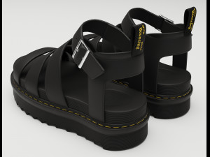 Blaire Hydro Leather Strap Sandals Dr Martens Model 3D