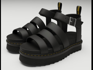 Blaire Hydro Leather Strap Sandals Dr Martens Model 3D