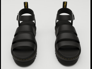 Blaire Hydro Leather Strap Sandals Dr Martens Model 3D