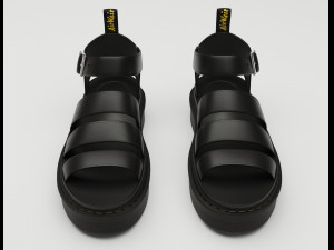 Strap Sandals Dr Martens Black Model 3D